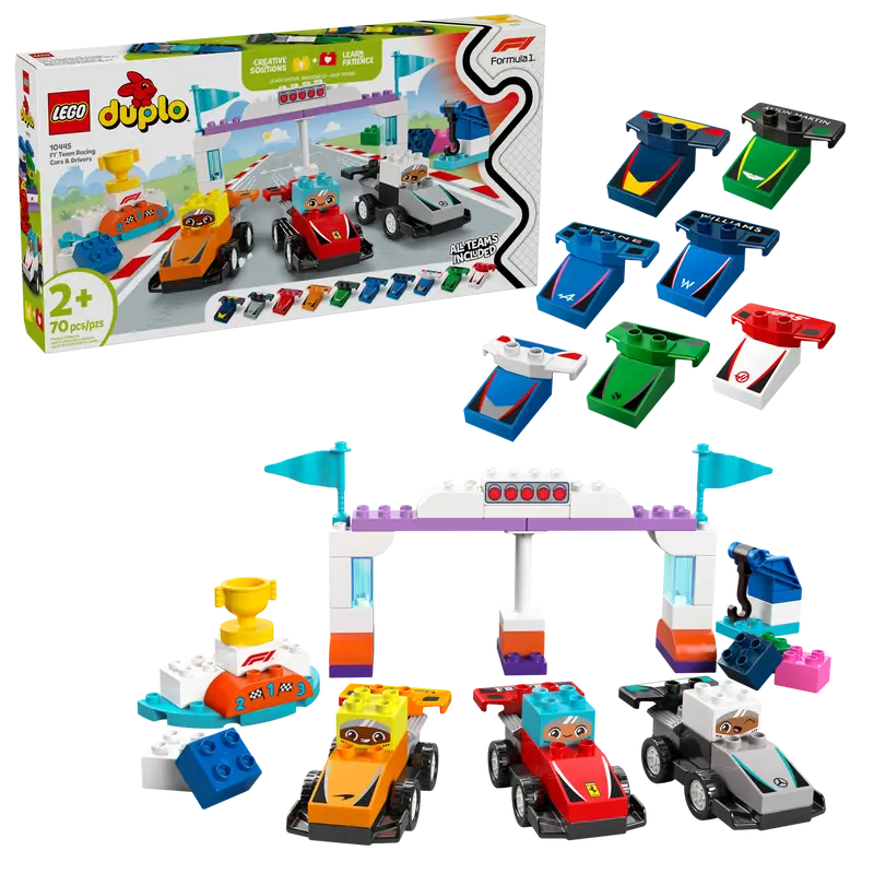 LEGO DUPLO 10445 F1 TEAM RACE CARS AND DRIVERS