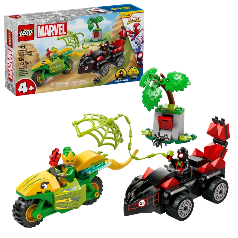 LEGO SPIDEY AND FRIENDS 11198 SPIN AND ELECTRO DINOSAUR VEHICLE CHASE