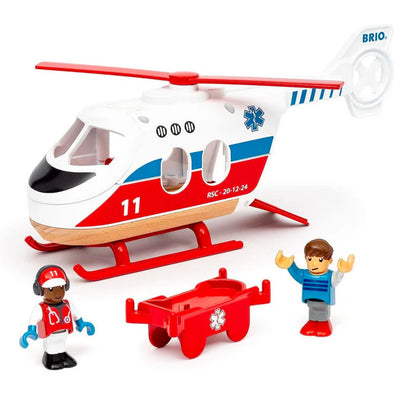 BRIO RESCUE HELICOPTER 4 PIECES