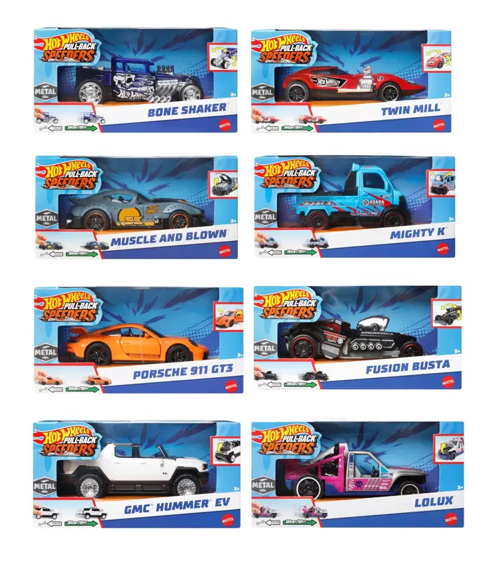 HOT WHEELS PULLBACK SPEEDERS ASST