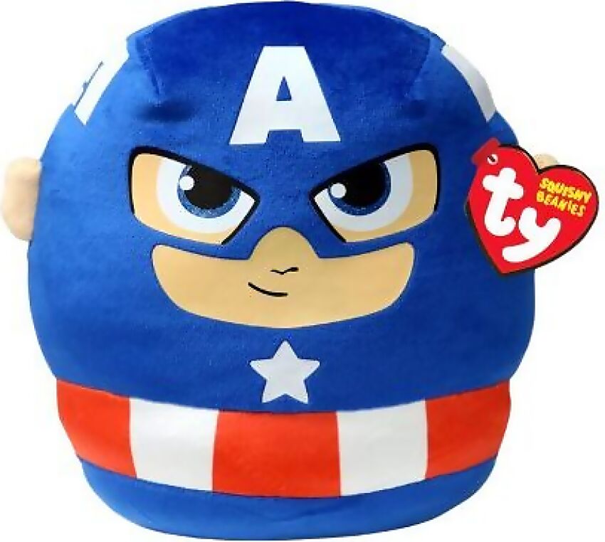 TY SQUISHY BEANIES - MARVEL CAPTAIN AMERICA 25CM PLUSH