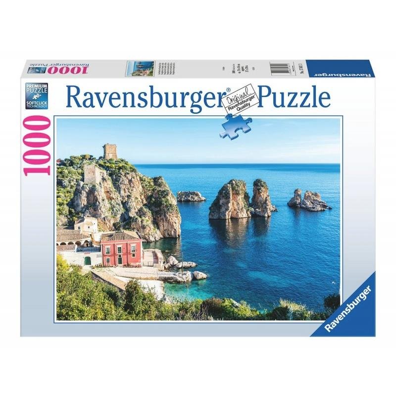 RAVENSBURGER 176113 - SEA STACKS AT SCOPELLO, SICILY 1000 PIECE PUZZLE