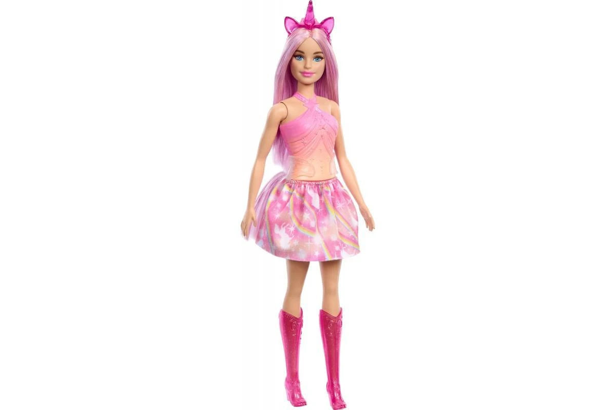 BARBIE UNICORN DOLL WITH PINK HAIR AND HORN