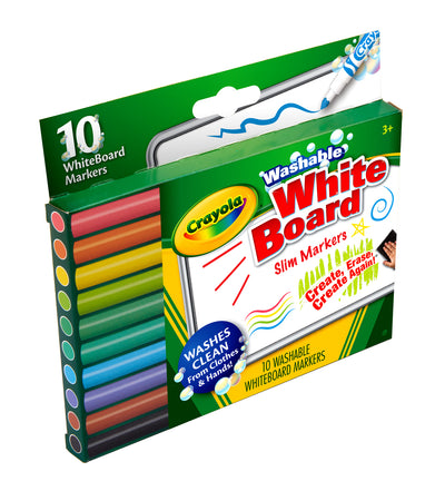 CRAYOLA WASHABLE WHITE BOARD SLIM MARKERS