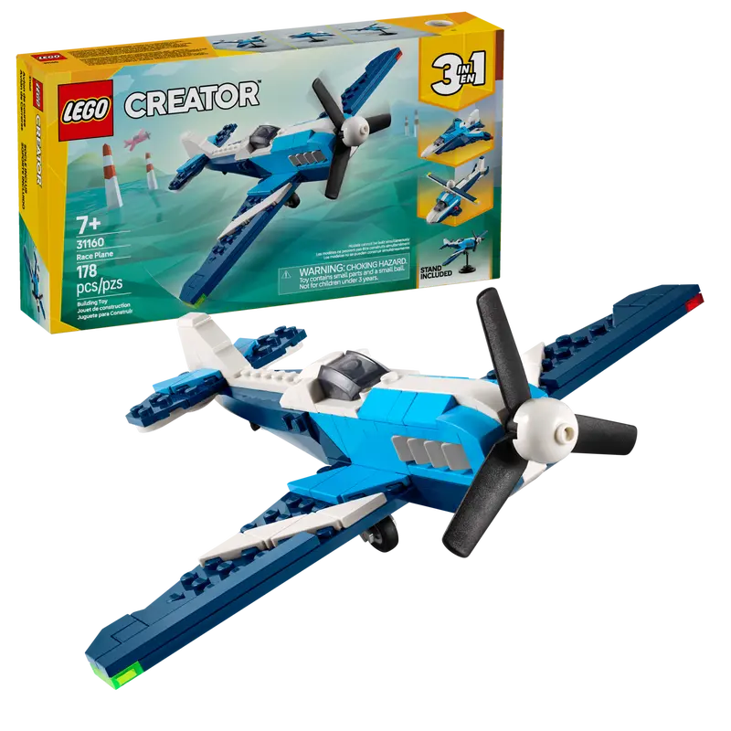 LEGO CREATOR 31160 AIRCRAFT RACE PLANE 3 IN 1