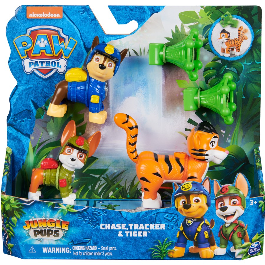 PAW PATROL JUNGLE HERO PUPS - CHASE, TRACKER & TIGER