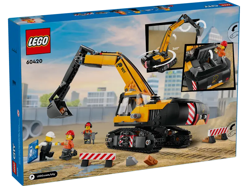 LEGO 60420 - YELLOW CONSTRUCTION EXCAVATOR