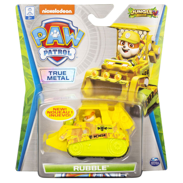 PAW PATROL METAL VEHICLE JUNGLE RESCUE ASST RUBBLE