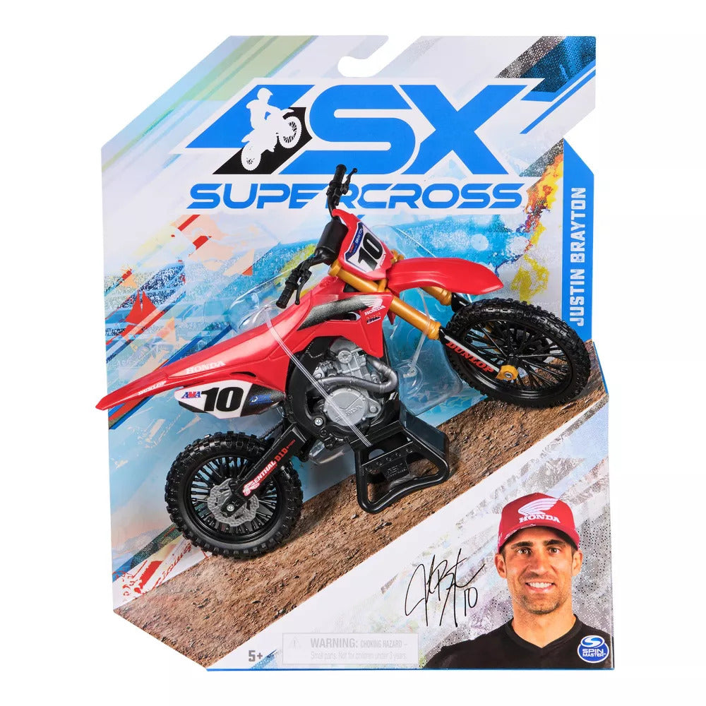 SUPERCROSS 1:10 DIE CAST COLLECTOR MOTORCYCLE - JUSTIN BRAYTON