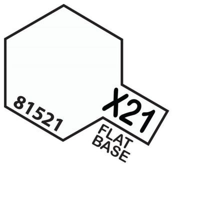 TAMIYA ACRYLIC PAINT MINI X-21 FLAT BASE