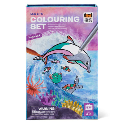 TIGER TRIBE SHIMMER COLOURING SET - SEALIFE