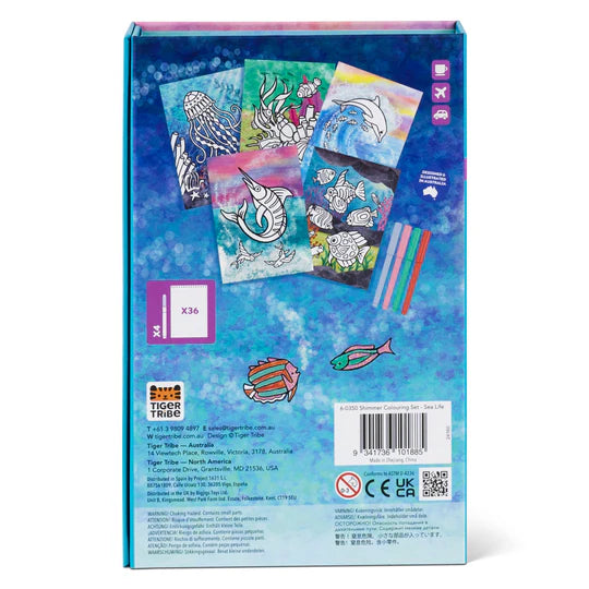 TIGER TRIBE SHIMMER COLOURING SET - SEALIFE