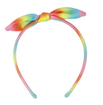 BARBIE RAINBOW FANTASY TIE HEADBAND W/BARBIE CHARM