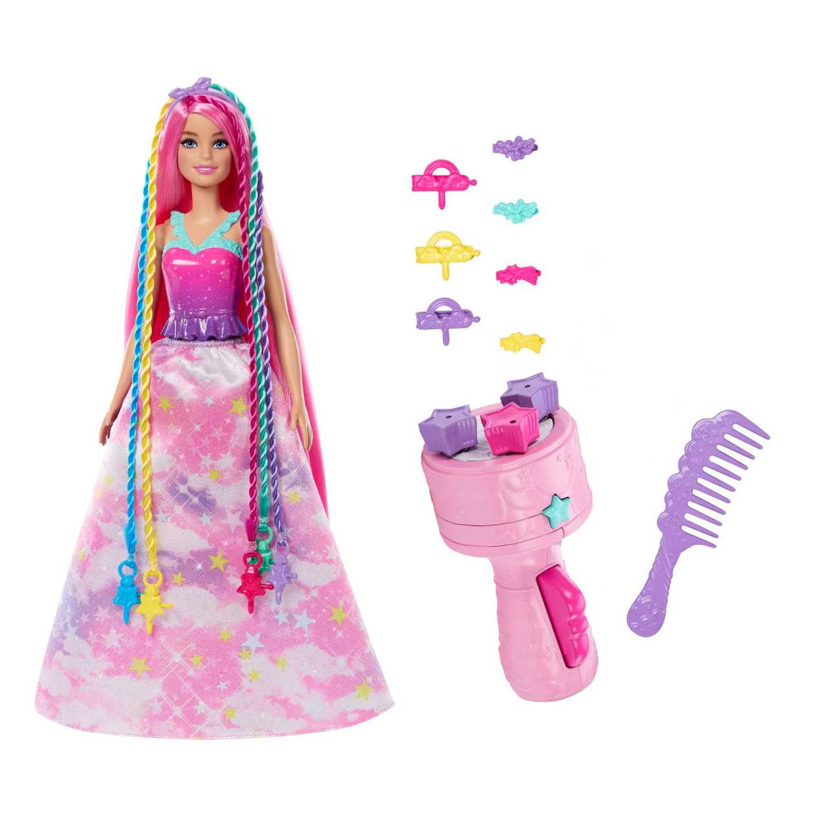 BARBIE DREAMTOPIA - TWIST AND STYLE HAIRSTYLIST DOLL