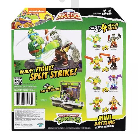 AKEDO TEENAGE MUTANT NINJA TURTLES MINI BATTLING ACTION WARRIORS - MICHELANGELO VS BEBOP