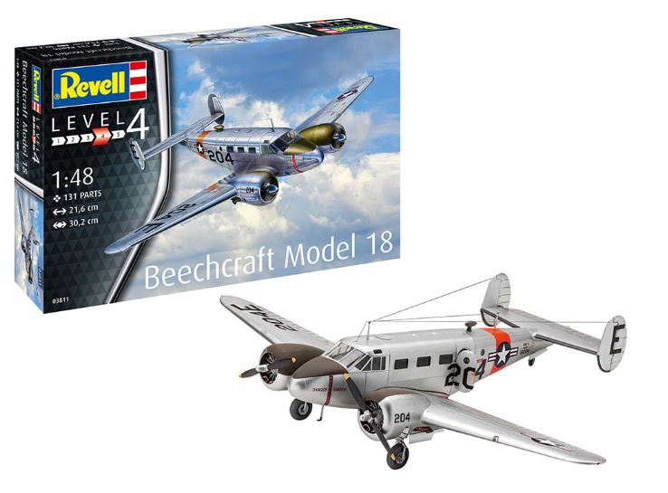 REVELL MODEL SET 1:48 BEECHCRAFT MODEL 18