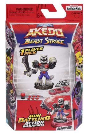 AKEDO BEAST STRIKE MINI BATTLING ACTION WARRIORS - BLOOD PAW