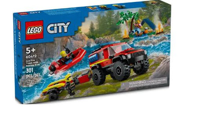 LEGO 60412 CITY - 4X4 FIRE TRUCK WITH RESCUE BOAT