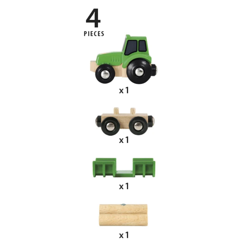 BRIO VEHICLE FARM TRACTOR WITH LOAD 3 PIECES