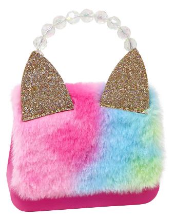 PINK POPPY FLUFFY CAT HARD HANDBAG