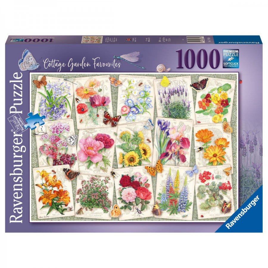 RAVENSBURGER - COTTAGE GARDEN FAVOURITES 1000 PIECE PUZZLE