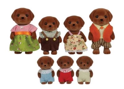 SYLVANIAN FAMILIES- CHOCOLATE LABRADOR FAMILY