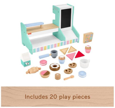 FISHER PRICE - WOODEN COFFEE SHOP SET