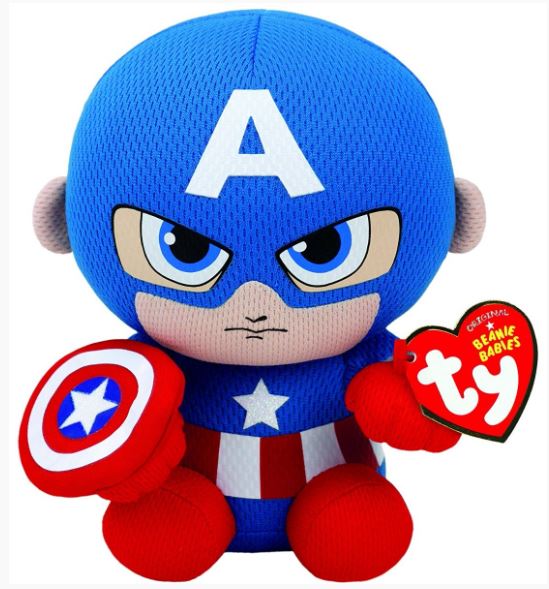 TY BEANIE BABIES - MARVEL CAPTAIN AMERICA REGULAR