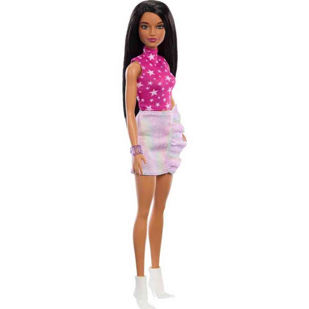 BARBIE FASHIONISTA DOLL 65TH ANNIVERSARY 215 STAR PRINT TOP