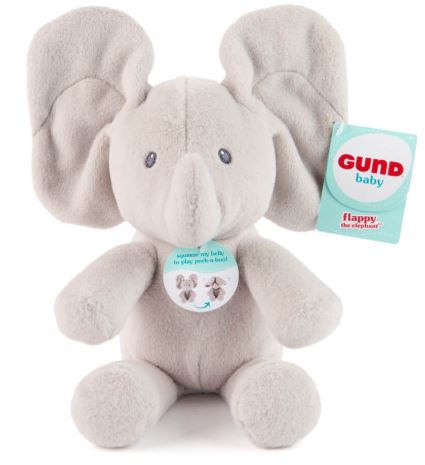 GUND FLAPPY ELEPHANT HANDHELD PEEK-A-BOO PLUSH