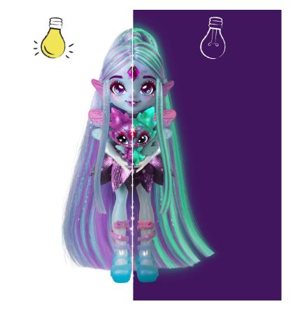 MAGIC MIXIES PIXLINGS SHIMMERVERSE SERIES S2 GALAXY HAIR DOLL FLYT DELUXE PLAYSET