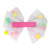 PINK POPPY MESH BOW WITH POM POM HAIRCLIP