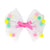 PINK POPPY MESH BOW WITH POM POM HAIRCLIP