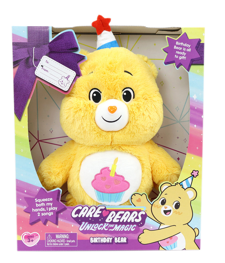 CARE BEARS  UNLOCK THE MAGIC - BIRTHDAY BEAR PLUSH