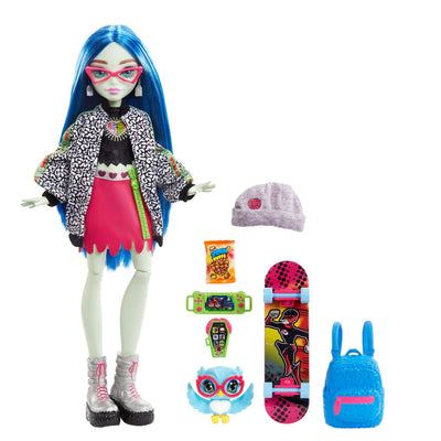 MONSTER HIGH DOLL GHOULIA YELPS WITH PET AND ACCESSORIES