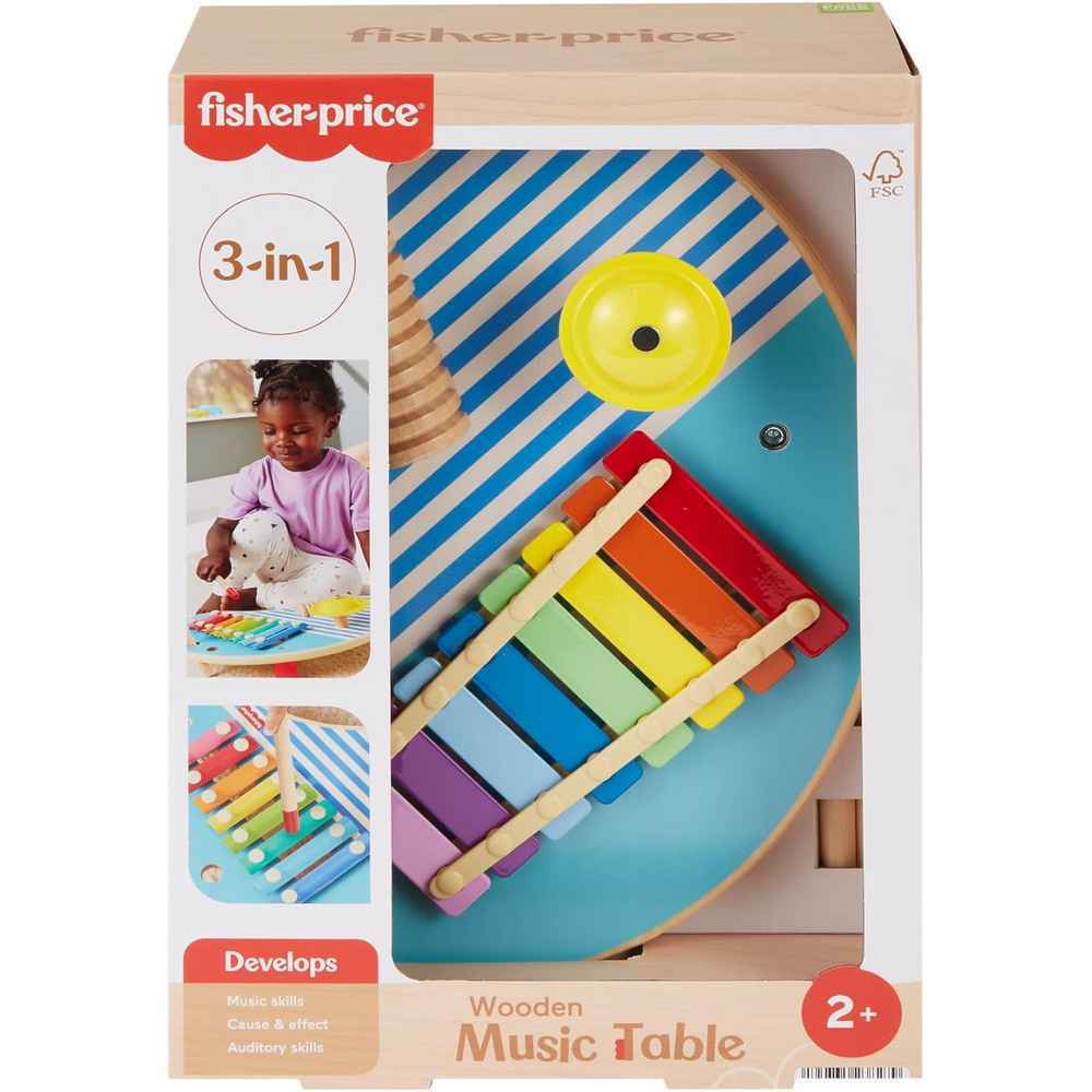 FIHSER-PRICE WOODEN 3IN1 MUSIC TABLE