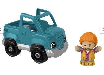 FISHER PRICE - LITTLE PEOPLE SMALL VEHICLE - AQUA JEEP