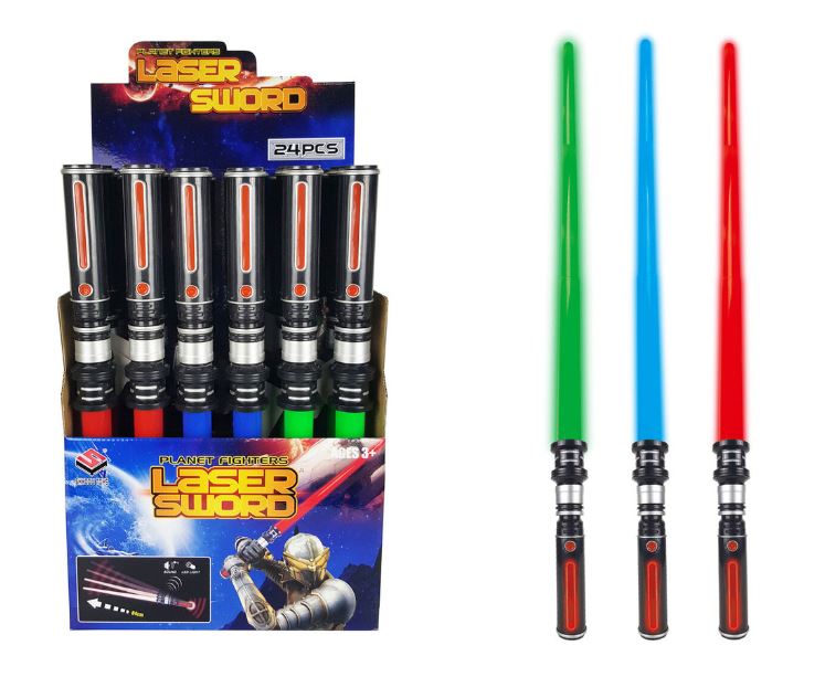 LASER SWORD SINGLE RETRACTABLE LIGHTS AND SOUND ASSORTMENT