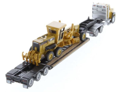 CAT 1:87 SEMI TRACTOR WITH LOWBOY TRAILER AND CAT 163H MOTOR GRADER