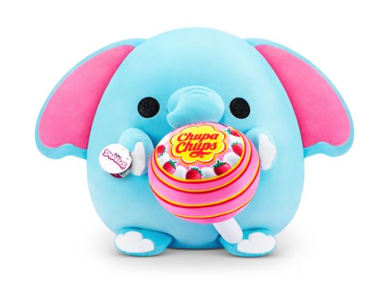 ZURU - SNACKLES PLUSH SUPER SIZE - LOTTIE ELEPHANT WITH CHUPA CHUPS