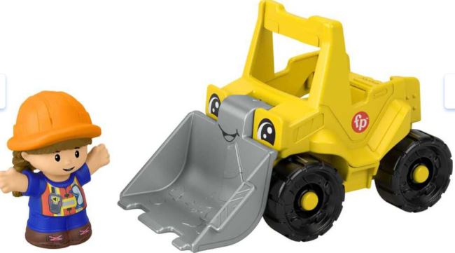 FISHER PRICE - LITTLE PEOPLE SMALL VEHICLE - YELLOW  FRONT LOADER