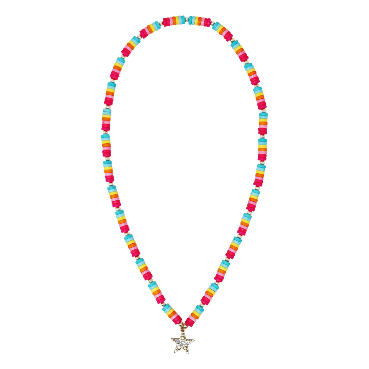 PINK POPPY RAINBOW STAR SPARKLE NECKLACE