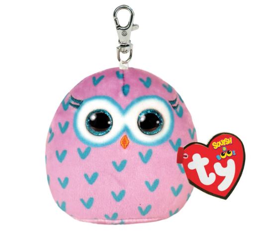 TY BEANIE SQUISHY - WINKS - PURPLE OWL