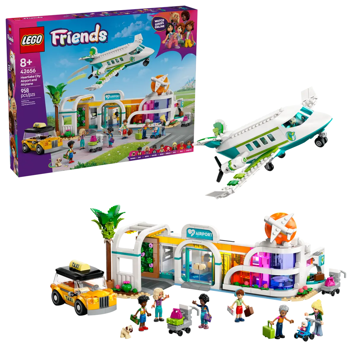 LEGO FRIENDS 42656 HEARTLAKE CITY AIRPORT AND AIRPLANE