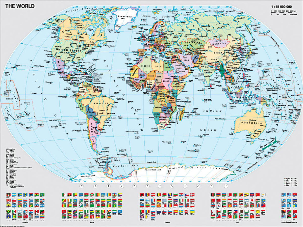 PUZZLE 1000 PC POLITICAL WORLD MAP