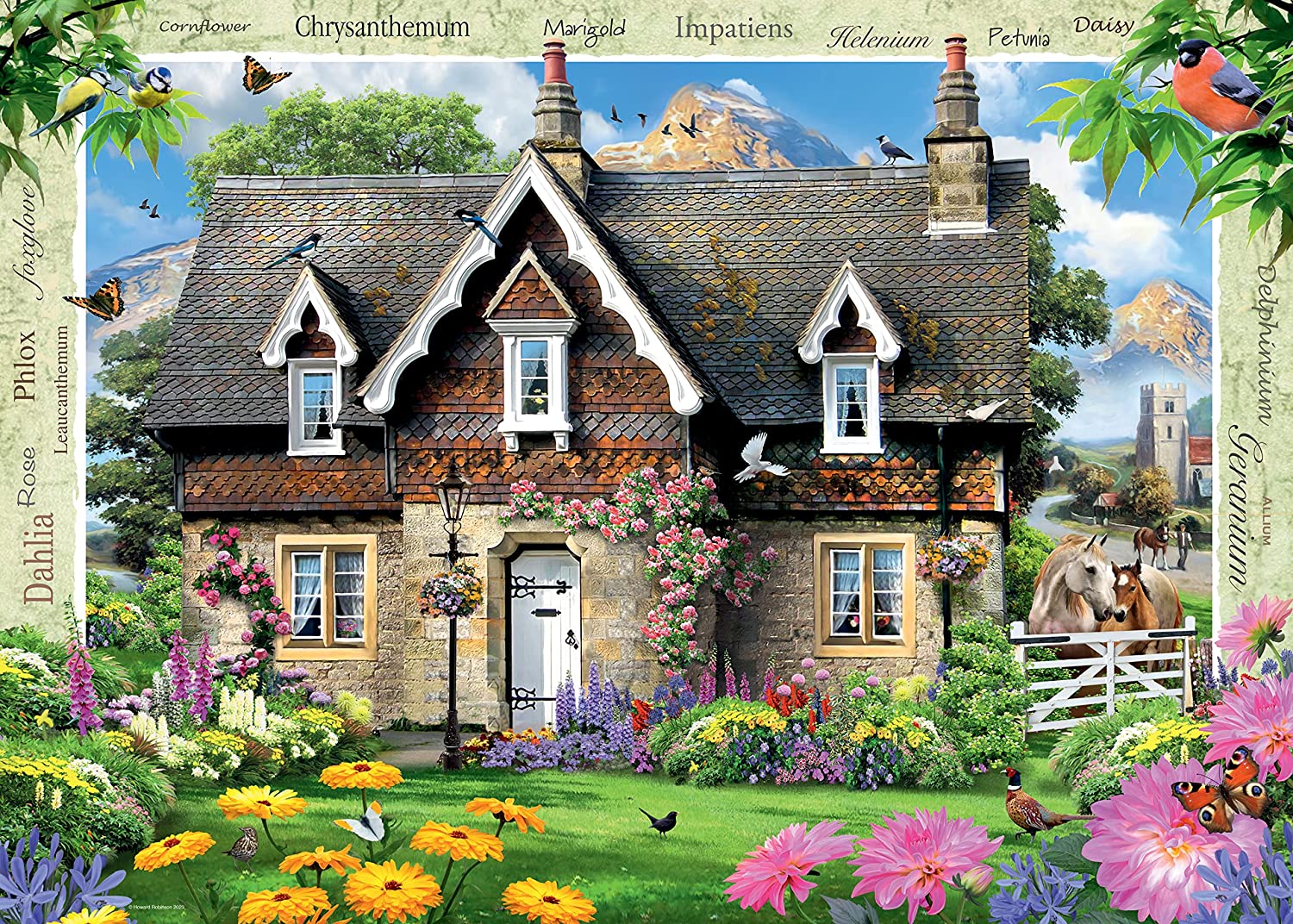 RAVENSBURGER HILLSIDE COTTAGE 1000 PIECE PUZZLE