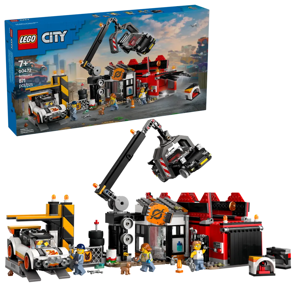 LEGO CITY 60472 SCRAPYARD WITH CARS