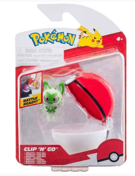 POKEMON CLIP 'N' GO - SPRIGATITO AND POKE BALL