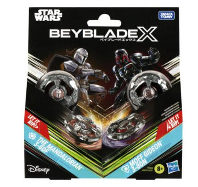 BEYBLADE X STAR WARS COLLAB MULTIPACK - THE MADALORIAN 3-60F AND MOFF GIDEON 3-80N