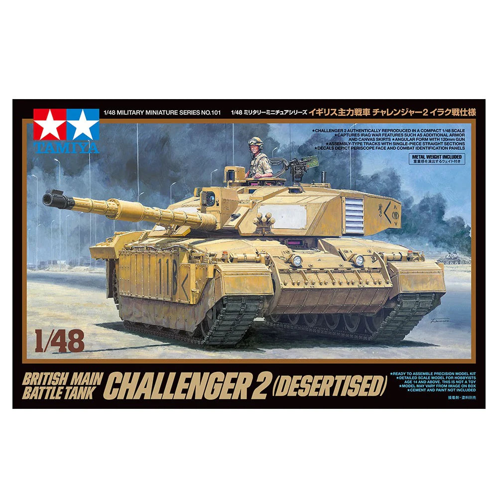 TAMIYA 1/48 BRITISH MAIN BATTLE TANK CHALLENGER 2 DESERTISED